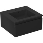 MEXEN/S - Orio koupelnová skříňka 50 cm s umyvadlem Otis, 1 šuplík, černá mat 91A10-05023-1-BF71-W18M71