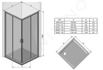 RAVAK - Blix Sprchové dveře BLRV2K 100 cm, bílá/sklo Grape 1XVA0100ZG