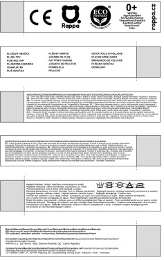 Plyšová kočka trojbarevná 30 cm ECO-FRIENDLY