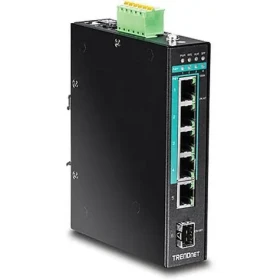 TRENDnet TI-PG541 / Průmyslový switch / 5 portů / 4x Gigabit PoE+ / 120 W / L2 unmanaged / DIN-Rail (TI-PG541)