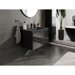 MEXEN/S - Orio koupelnová skříňka 80 cm s umyvadlem Vela, 2 zásuvky, černá lesk/černá mat 91A10-08047-2-BFF70-W23M71