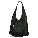 Trendy dámská koženková kabelka na rameno Marlen, černá