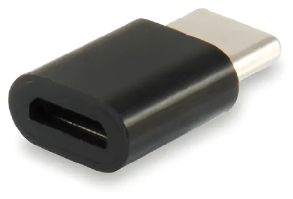Equip Adaptér USB-C – Micro USB černá / Redukce / Hliníkové tělo (133472)