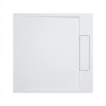 CERANO - Sprchová vanička čtvercová Loro - litý mramor - bílá matná - 90x90x3,5 CER-437087