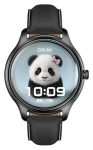 Colmi L28 černá, silikonový a kožený řemínek / Chytré hodinky / AMOLED displej / Bluetooth volání / IP68 (L28 Black leather)