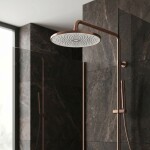 REA - Kulatá dešťová sprcha JS-021BRG Brush Copper REA-P0620