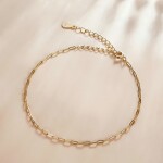 Stříbrný náramek Stefany Gold, stříbro 925/1000, Zlatá 17 cm + 5 cm (prodloužení)