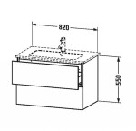 DURAVIT - L-Cube Umyvadlová skříňka 55x82x48 cm, 2 zásuvky, bílá mat LC624101818