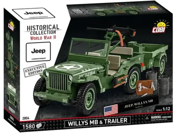 COBI 2804 Willys MB Jeep s přívěsem - Executive Edition