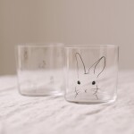 Eulenschnitt Sklenice na vodu Black Rabbit 350 ml, černá barva, čirá barva, sklo