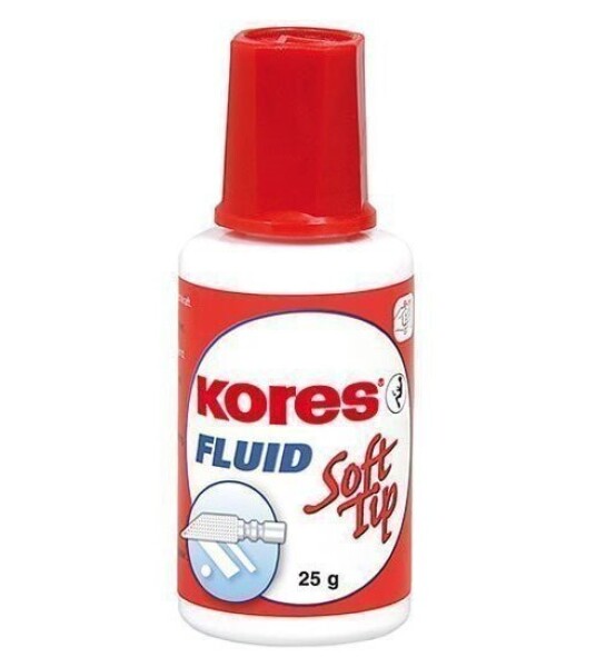 Kores Opravný lak Fluid Soft tip 25 g s houbičkou