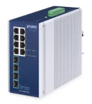 PLANET IGS-1000-8T4X / Switch průmyslový / Unmanaged / 8x Gigabit RJ-45 / 4x SFP / IP30 (IGS-1000-8T4X)