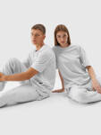 Unisex bavlněné tričko 4FAW23TTSHU0885-27M šedé 4F