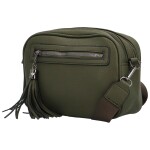 Stylová dámská koženková crossbody kabelka Venantie, army-zelená