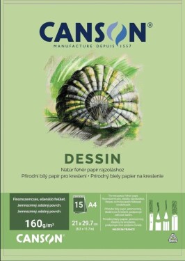 Canson Dessin A4 160 g/m2, 15 listů