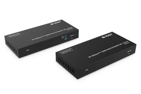 Digitus HDBaseT HDMI KVM extender set / Prodlužovač signálu / 4K 60Hz / USB 1.1 / 150 m / CAT6-8 (DS-55522)