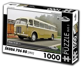 RETRO-AUTA Puzzle BUS č.5 Škoda 706 RO (1951)