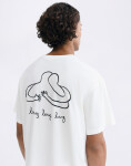 Tričko Thinking MU Long Hug Aaron Tee WHITE