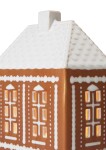 KÄHLER Porcelánový svícen Gingerbread Lighthouse Medium, hnědá barva, porcelán