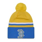 New Era Pánská zimní čepice Boston Red Sox MLB Authentic City Connect - Modrá a žlutá