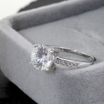 LUNICA Stříbrný zásnubní prsten PAPRSEK Velikost prstenu: 9 (EU: 59-61) 0544_9