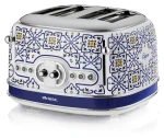 Ariete 0156CA Capri bílá/světle modrá / Topinkovač / 4 plátky / 1630 W / 6 úrovní opečení (0156CA)