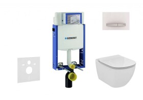 GEBERIT - Kombifix Modul pro závěsné WC s tlačítkem Sigma50, alpská bílá + Ideal Standard Tesi - WC a sedátko, Aquablade, SoftClose 110.302.00.5 NU8