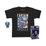 Funko pocket POP Tee: Marvel - Captain America (velikost XL)