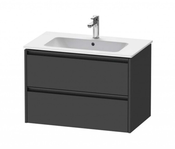 DURAVIT - Ketho.2 Umyvadlová skříňka 55x81x48 cm, 2 zásuvky, grafit mat K25263049490000