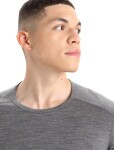 Pánské merino tričko s dlouhým rukávem ICEBREAKER Mens 200 Oasis LS Crewe, Gritstone Heather velikost: XXL
