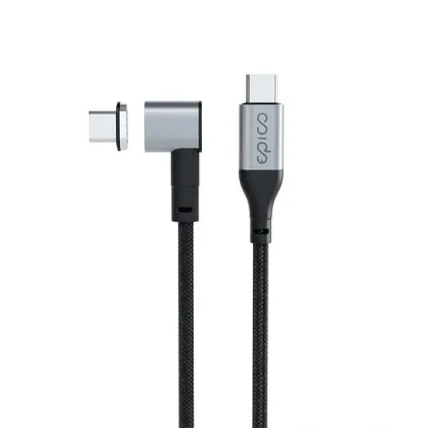 Epico Magnetický pletený nabíjecí kabel USB-C na USB-C 2m šedá (9915101300220)