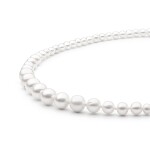 Perlový náhrdelník Bianca - sladkovodní perla, stříbro 925/1000, Bílá 43 cm + 2 cm (prodloužení)