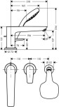 HANSGROHE - Talis E Baterie na okraj vany, 3-otvorová instalace, chrom 71731000