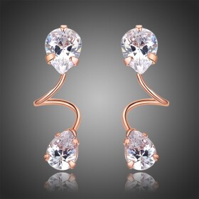 Náušnice Swarovski Elements Lorenza, Bílá/čirá
