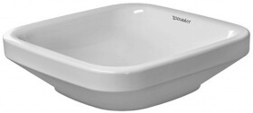 DURAVIT - DuraStyle Umyvadlo na desku, 43x43 cm, s WonderGliss, bílá 03494300001