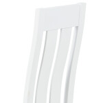 Jídelní židle, masiv buk, barva bílá, látkový hnědý potah