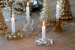 Chic Antique Svícen Bow Clear, čirá barva, sklo