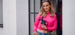 Velká dámská peněženka VUCH Mora Black Rose, černo-růžová