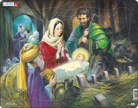 Puzzle Bible - Narození Ježíše 33 dílků - Larsen