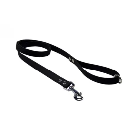 Huhubamboo Popruhové vodítko černá / Vodítko pro psy / 150cm (352785)