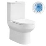 CERANO - WC kombi Vereto, Rimless - bezokrajové splachování + PP sedátko - spodní/zadní odpad - bílá lesklá - 80,5x37,5 CER-667757