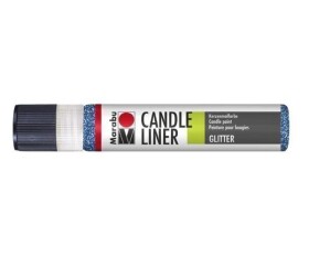 Marabu Candle Liner na svíčky - glitrový safírový 25 ml