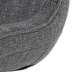 Židle jídelní, šedá látka, nohy černý kov