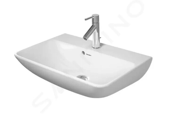 DURAVIT - ME by Starck Umyvadlo 600x400 mm, s přepadem, s otvorem pro baterii, matná bílá 2343603200