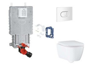 GROHE - Uniset Set předstěnové instalace, klozetu, sedátka SoftClose, tlačítka Arena Cosmopolitan a sady pro vhazování tablet, alpská bílá SANI15BB3128