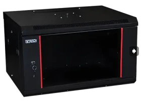 OCRACK 19" OCC-04U-45SBK černá / Rozvaděč nástěnný / 4U / 450 mm / celoskleněné dveře (9349BK)