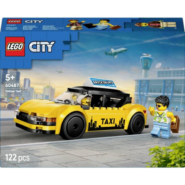 60487 LEGO® CITY Žlutá taxi (60487); stavebnice s modely aut a 2 minifigurami