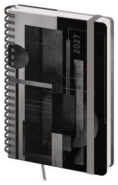 Týdenní diář 2027 Helma A5 Twin s poznámkami Abstract