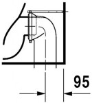 DURAVIT - Starck 2 Stojící klozet, 370x570 mm, bílá 2128090000