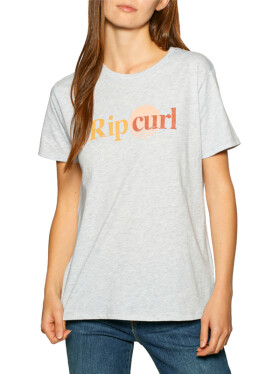 Rip Curl SUNSET STANDARD LIGHT GREY HEAT dámské tričko s krátkým rukávem - S